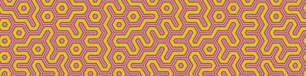 色六角形のタイルの接続 抽象的な芸術的背景 — ストックベクタ