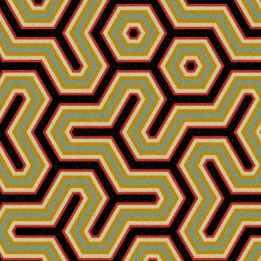 Renkli altıgen kiremit bağlantısı, soyut sanatsal arkaplan