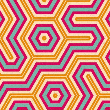 Renkli altıgen kiremit bağlantısı, soyut sanatsal arkaplan