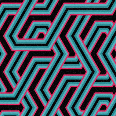 Renkli altıgen kiremit bağlantısı, soyut sanatsal arkaplan