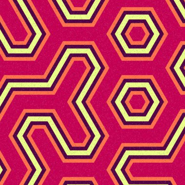 Renkli altıgen kiremit bağlantısı, soyut sanatsal arkaplan