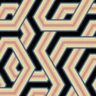 Renkli altıgen kiremit bağlantısı, soyut sanatsal arkaplan