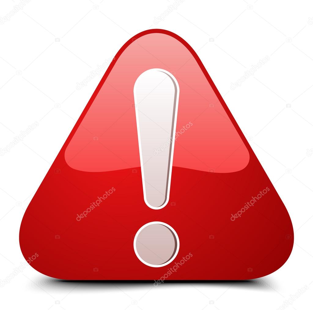 Exclamation danger sign