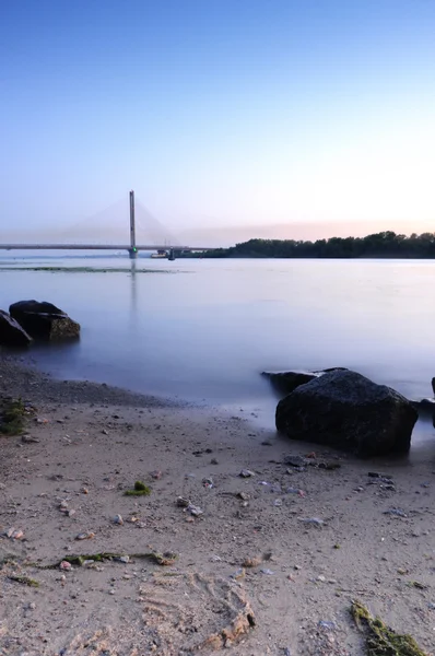 Ucrânia. Kiev. Pivdenny Mist (Ponte do Sul ) — Fotografia de Stock