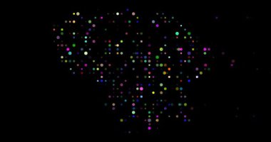 Glowing Orbs Converging to Build Lithuania Geographic Outline Animation