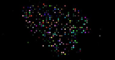 Inbound Circles Building Geographic Form of Lithuania in Digital Clip