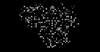 Generative Particle Animation Revealing Lithuania Map Through Flying Dots