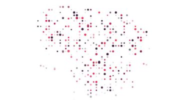 Data Visualization of Lithuania Map Created by Animated Particles