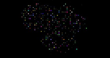 Particle Swarm Visualization Mapping Lithuania Borders with Glowing Effects