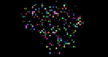 Animated Global Dots Construct the Outline of Lithuania