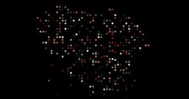 Abstract Spheres Converging to Outline Lithuania Geographic Profile in Motion