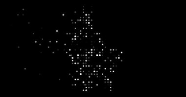 Animated Orbs from Periphery Creating Luxembourg Contour Map Graphic