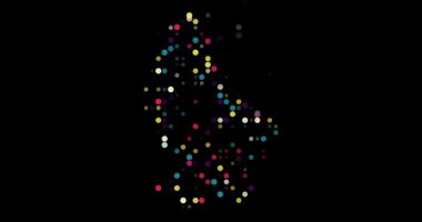 Data Visualization of Luxembourg Map Created by Animated Particles