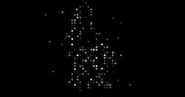 Abstract Motion Data Dots Form Luxembourg Map Silhouette