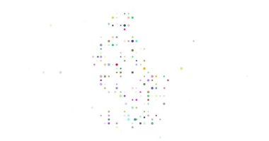 Generative Particle Animation Revealing Luxembourg Map Through Flying Dots