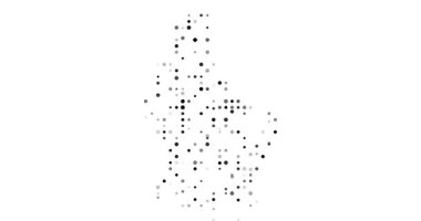 Animated Motion Dots Form Luxembourg Map Visualization