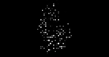 Digital Infographic Dots Form Silhouette of Luxembourg Map