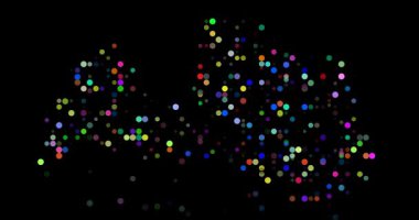 Motion Design Dots Swarming to Construct Latvia Border Animation