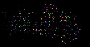 Flying Particle Effects Building the Shape of Latvia Map Animation