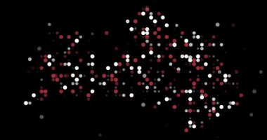 Animated Orbs from Periphery Creating Latvia Contour Map Graphic