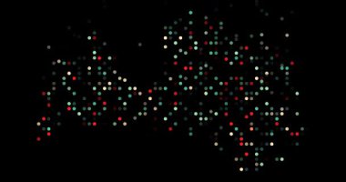Animated Orbs from Periphery Creating Latvia Contour Map Graphic