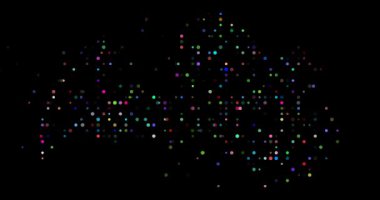 Flowing Network Particles Form Latvia Country Shape