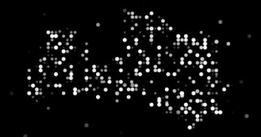 Abstract Dots Forming the Shape of Latvia Map