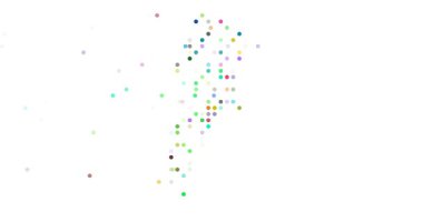 Abstract Dots Assembling the Silhouette of Argentina Territory in Motion