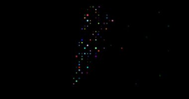 Flying Particle Effects Building the Shape of Argentina Map Animation