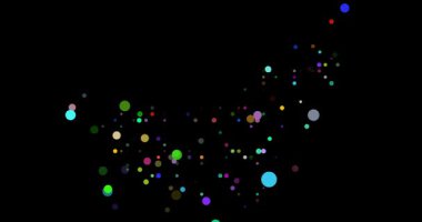 Dynamic Particle Animation Forming Map of United Arab Emirates