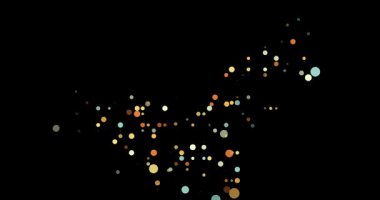 Dynamic Particle Animation Forming Map of United Arab Emirates