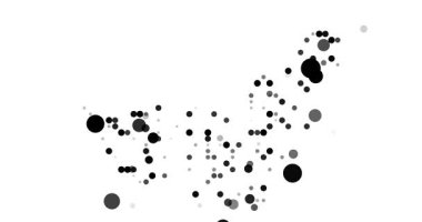 Dynamic Particle Animation Forming Map of United Arab Emirates