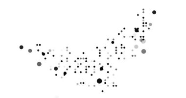 High Tech Dots Assemble UAE Territory Outline