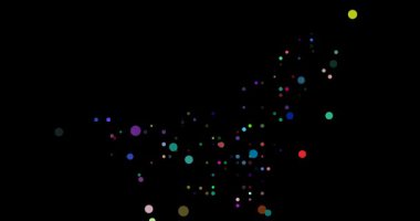 Business Oriented Orbs Creating Map Silhouette of United Arab Emirates