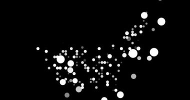 Connective Art Orbs Generating United Arab Emirates Map Shape