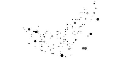 Falling Generative Orbs Form UAE Map Outline