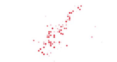 Flowing Particle Connections Form Monaco Map