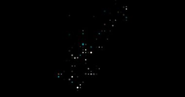 Abstract Spheres Converging to Outline Monaco Geographic Profile in Motion