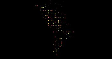 Motion Design Dots Swarming to Construct Moldova Border Animation