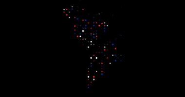 Glowing Dots Converging to Reveal Moldova Silhouette Particle Animation