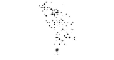 Abstract Flying Spheres Assembling Moldova Map in Motion Graphics