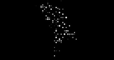 Generative Particle Animation Revealing Moldova Map Through Flying Dots