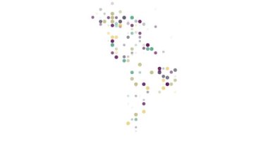 Flying Particle Effects Building the Shape of Moldova Map Animation