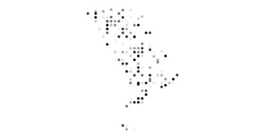 Motion Design Dots Swarming to Construct Moldova Border Animation