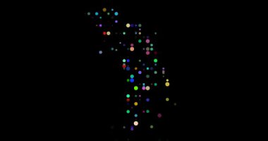 Connected Dots Reveal the Shape of Moldova Map