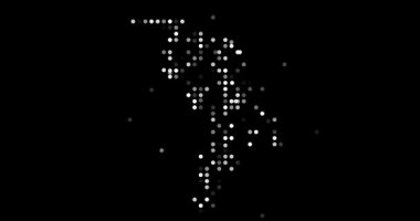 Inbound Circles Building Geographic Form of Moldova in Digital Clip