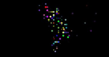 Glowing Orbs Converging to Build Moldova Geographic Outline Animation