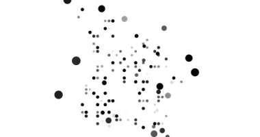 Falling Orbs Motion Visualization of Angola Country Map