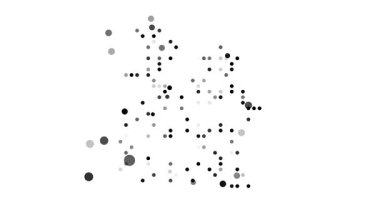 Digital Animation Orbs Assemble Map of Angola