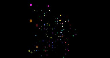 Falling Orbs Motion Visualization of Angola Country Map